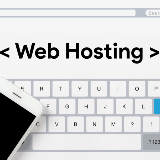 Web Hosting typed on a screen