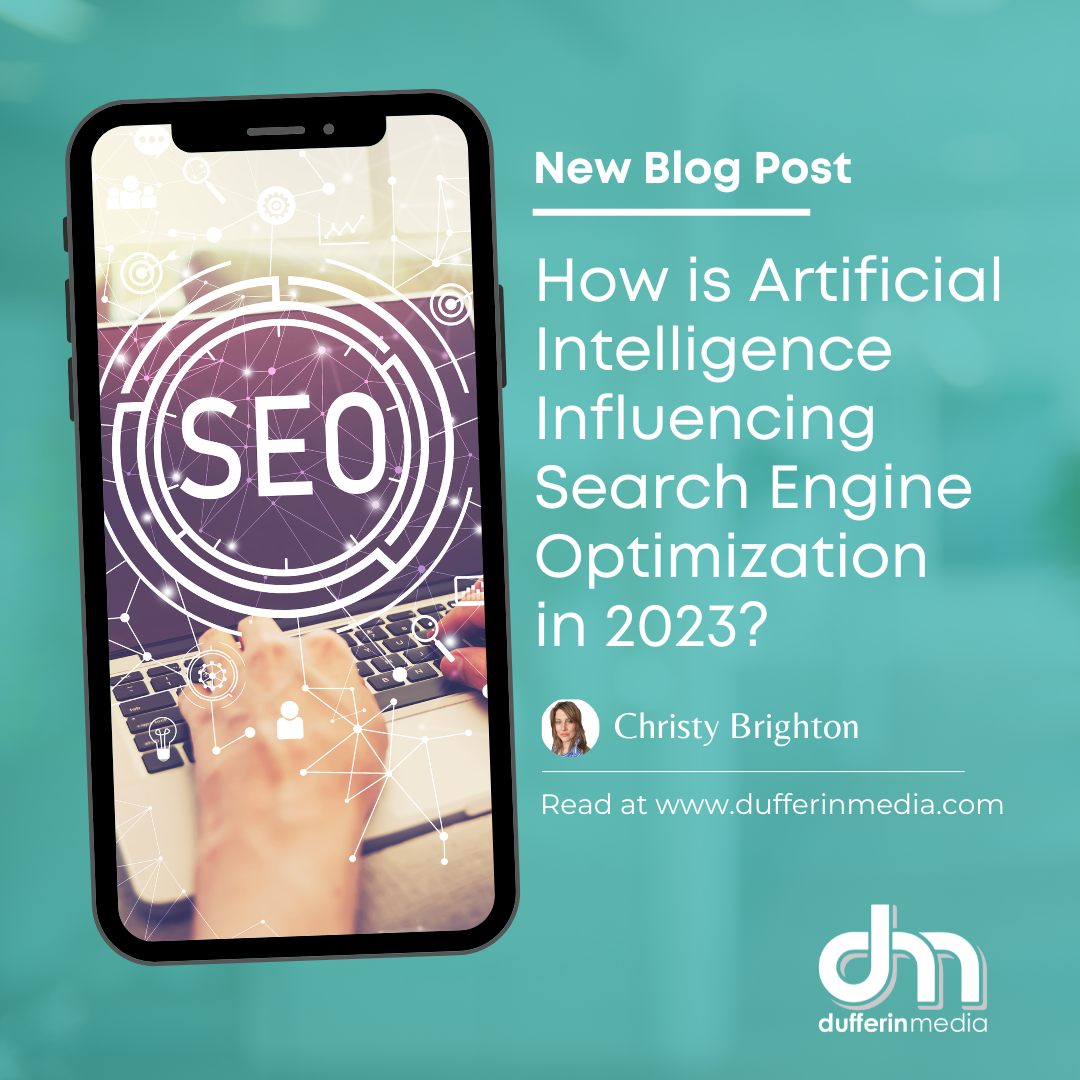 How is Artificial Intelligence Influencing Search Engine Optimization in 2023? | Image of mobile phone displaying SEO across the screen